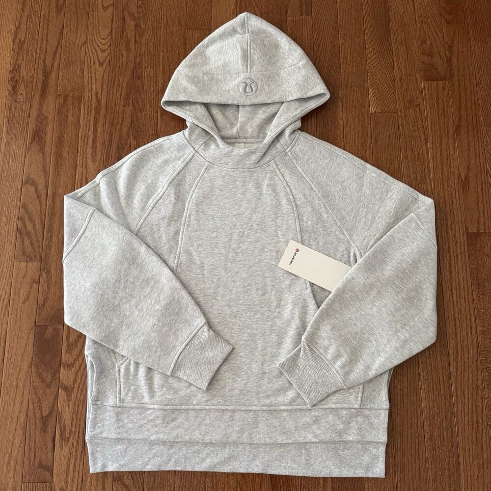 NWT Lululemon Scuba Oversized Side-Slit Hoodie Women’s M/L Gray Sweatshirt Cozy